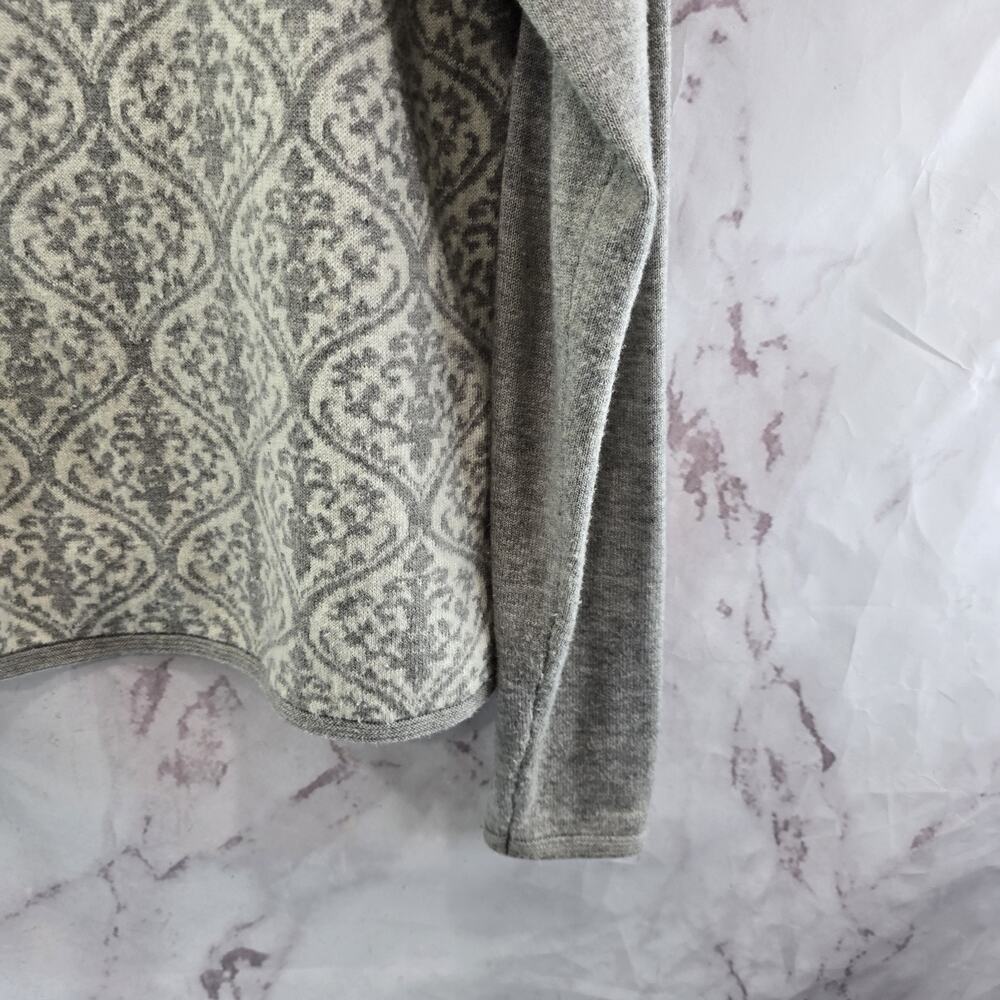 Sundance Sweater Women Medium Gray White Merino Wool Verina Drop Shoulder - Picture 4 of 9